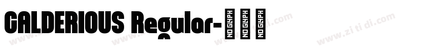 CALDERIOUS Regular字体转换